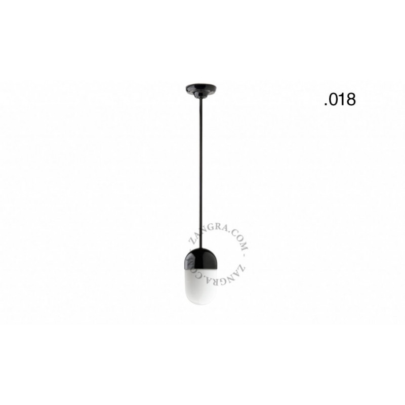 Hanging / ceiling lamp black porcelain light.036.024.b.018, E27 Zangra