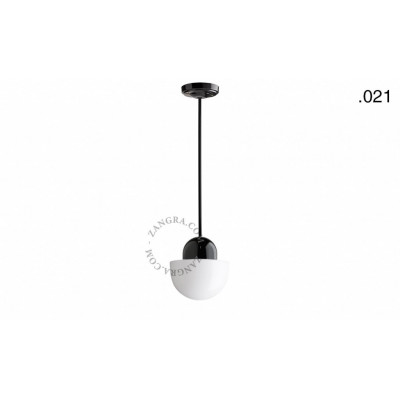 Lampa wisząca / sufitowa czarna porcelanowa light.036.024.b.021, E27 Zangra