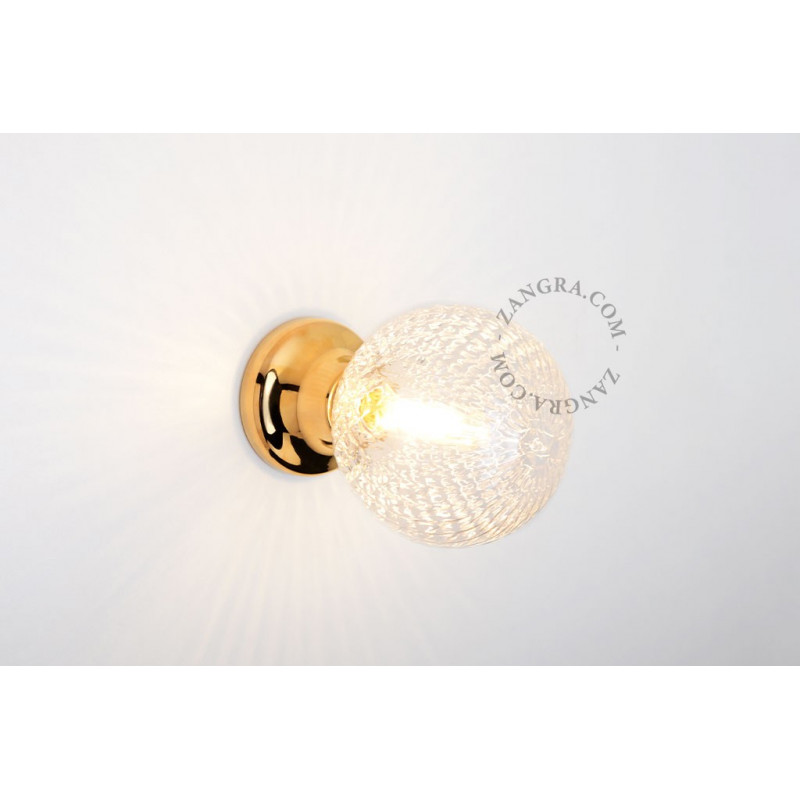 Ceiling / wall lamp gold porcelain light.001.001.go, E27 Zangra