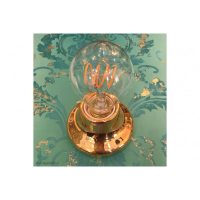 Ceiling / wall lamp gold porcelain light.001.001.go, E27 Zangra