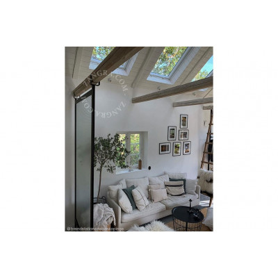 Ceiling / wall lamp white porcelain light.001.005, E27 Zangra