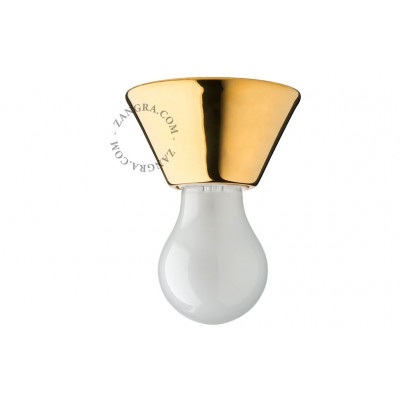 Lampa sufitowa / ścienna złota porcelanowa light.001.005.go, E27 Zangra