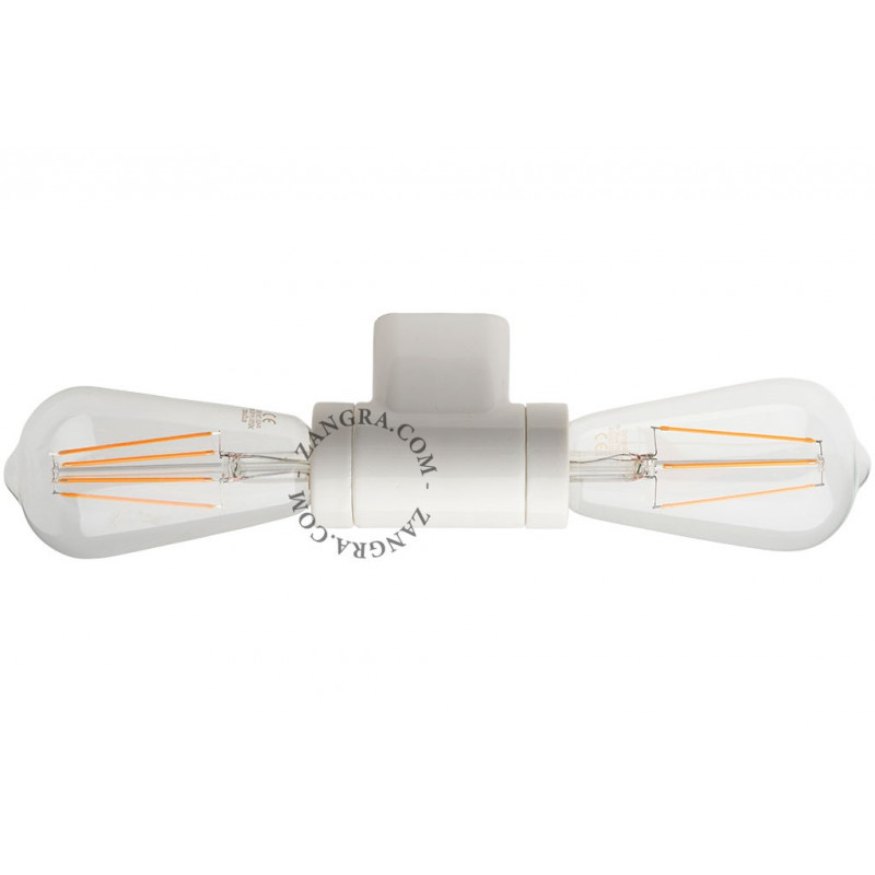 Lampa sufitowa / ścienna biała porcelanowa light.016.003.w, 2x E27 Zangra