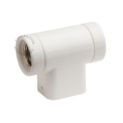 Lampa sufitowa / ścienna biała porcelanowa light.016.003.w, 2x E27 Zangra