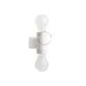 Ceiling / wall lamp white porcelain light.016.003.w, 2x E27 Zangra