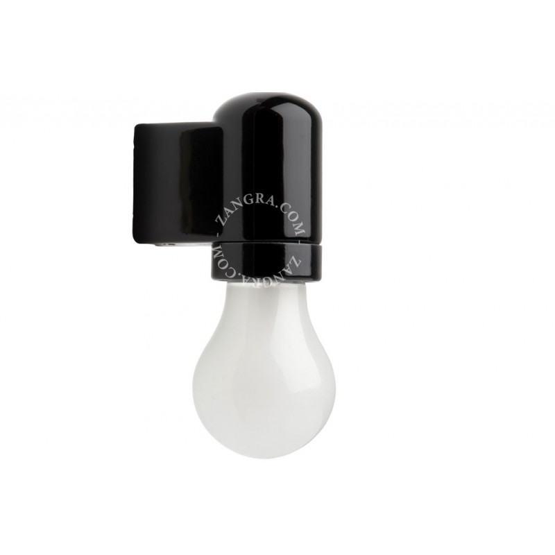 Lampa sufitowa / ścienna czarna porcelana light.016.002.b, E27 Zangra