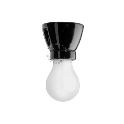 Lampa sufitowa / ścienna czarna porcelana light.020.c.b, E27 Zangra