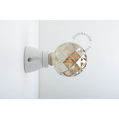 Lampa sufitowa / ścienna biała porcelana light.020.c.w, E27 Zangra