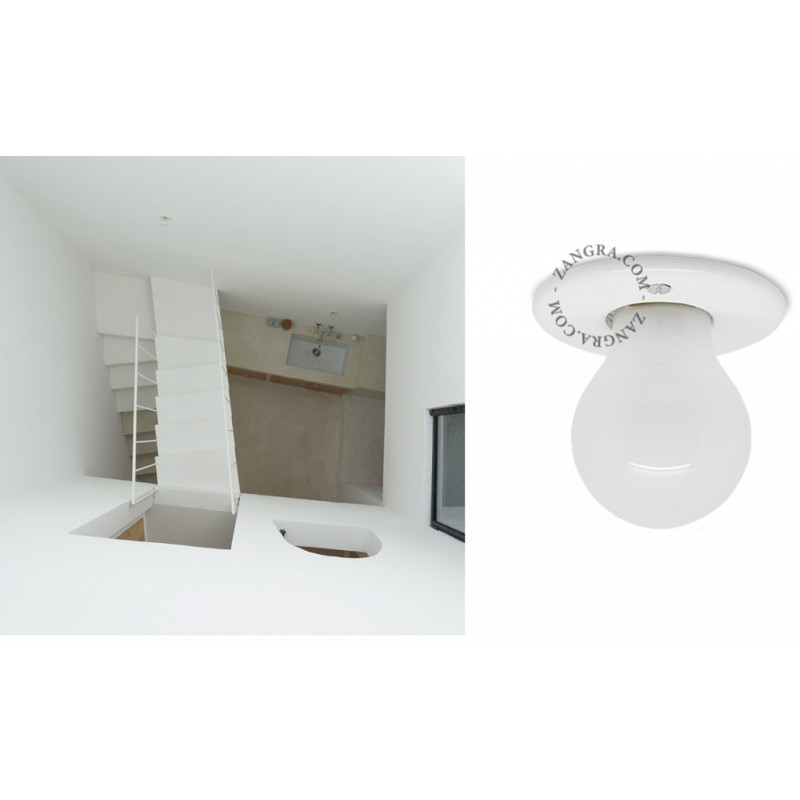 Porcelain frame 027 white Pure Porcelain light.027.w, E27 Zangra