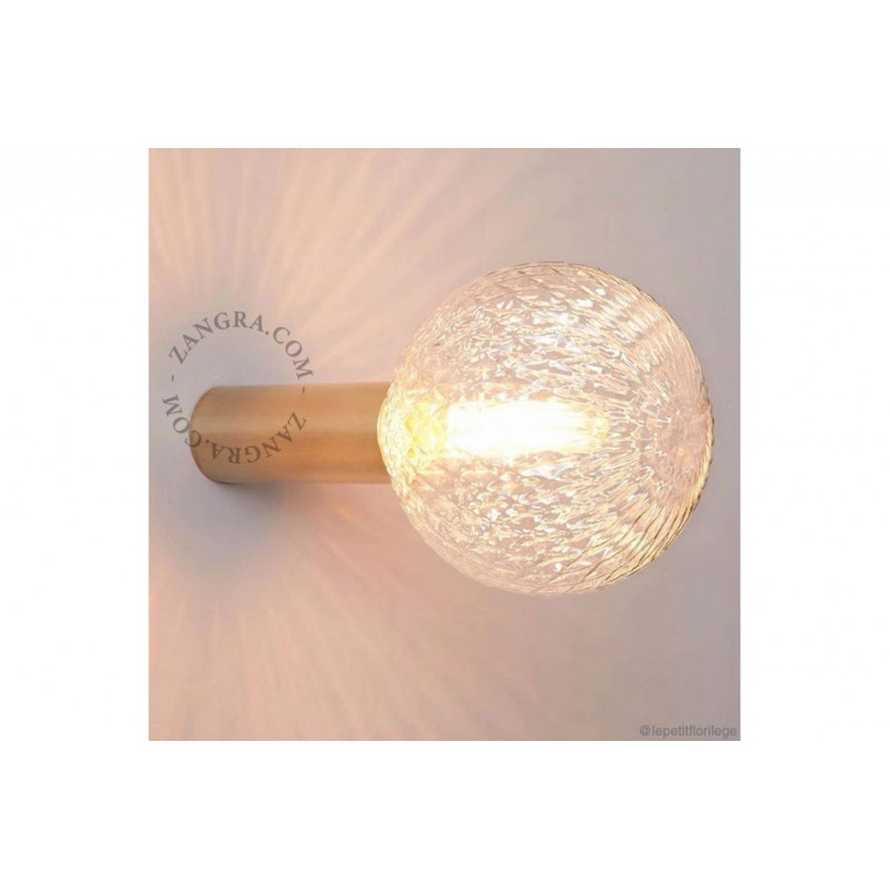 Ceiling / wall lamp brass light.030, E27 Zangra