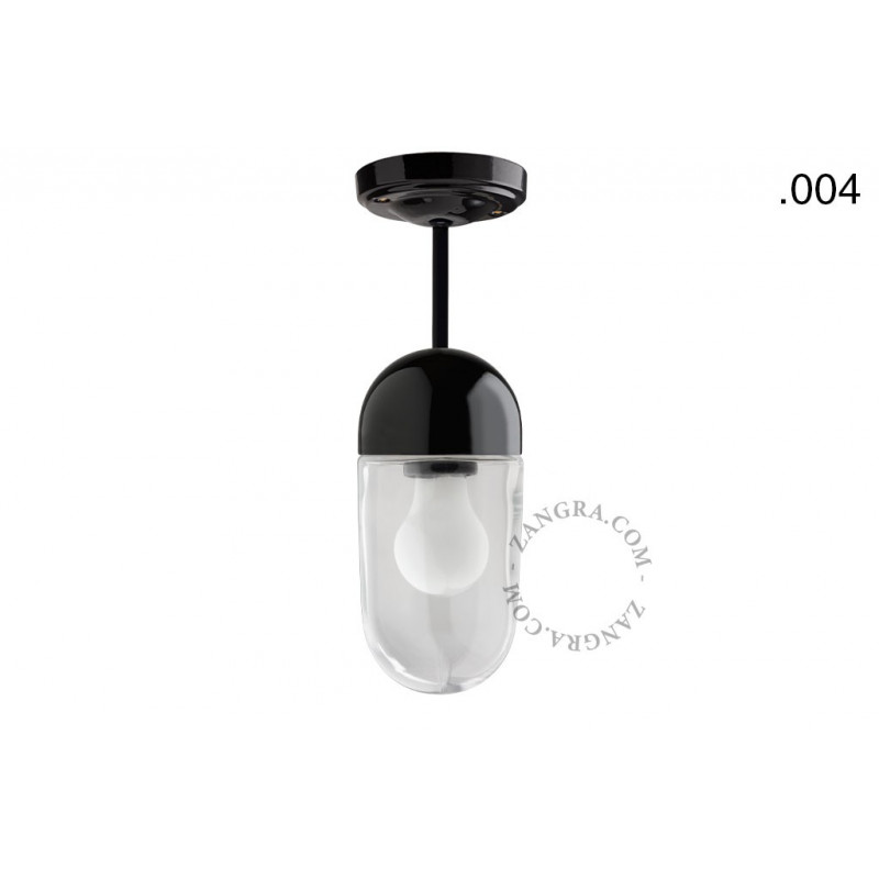 Hanging / ceiling lamp black porcelain light.036.023.b.004, E27 Zangra