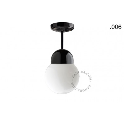 Hanging / ceiling lamp black porcelain light.036.023.b.006, E27 Zangra