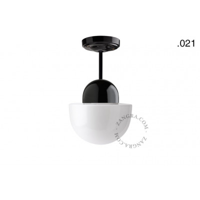Lampa wisząca / sufitowa czarna porcelanowa light.036.023.b.021, E27 Zangra