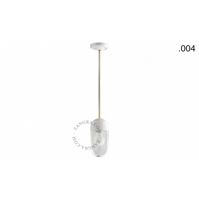Lampa wisząca / sufitowa biała porcelanowa light.036.024.w.go.004, E27 Zangra