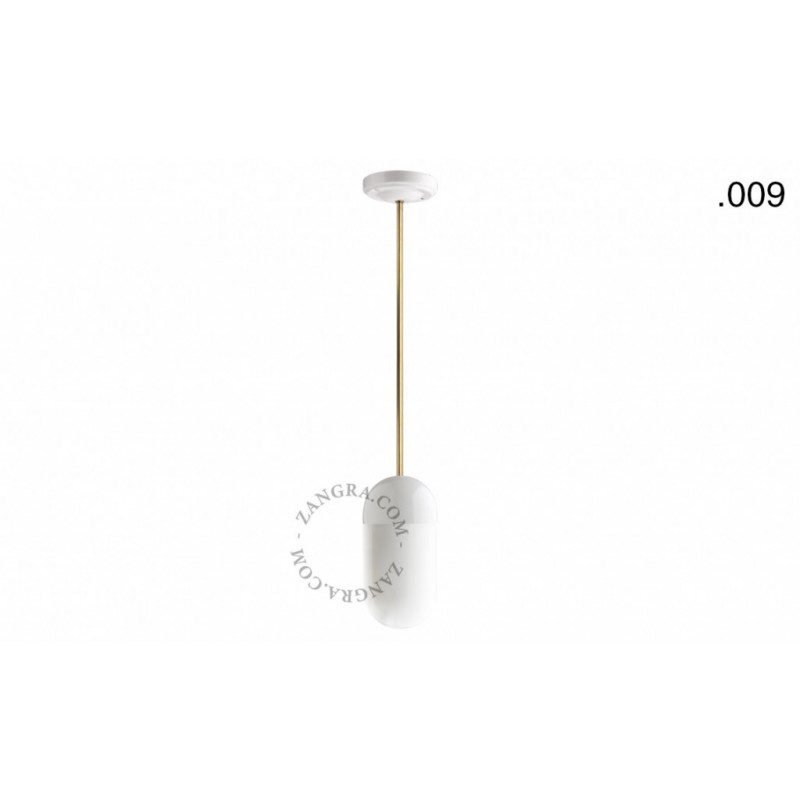 Hanging / ceiling lamp white porcelain light.036.024.w.go.009, E27 Zangra