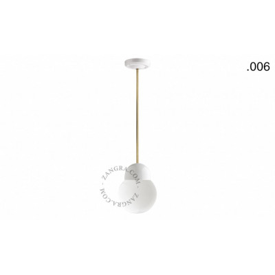 Hanging / ceiling lamp white porcelain light.036.024.w.go.006, E27 Zangra