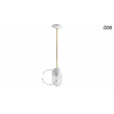Hanging / ceiling lamp white porcelain light.036.024.w.go.008, E27 Zangra