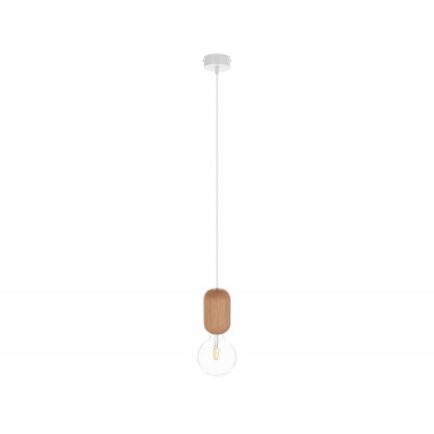 Drewniana lampa sufitowa Loft Barille E27 lampa wisząca KOLOROWE KABLE