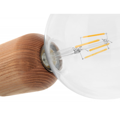 Drewniana lampa sufitowa Loft Barille E27 lampa wisząca KOLOROWE KABLE