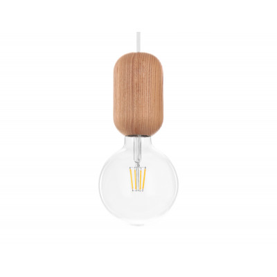 Drewniana lampa sufitowa Loft Barille E27 lampa wisząca KOLOROWE KABLE