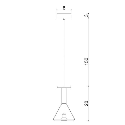 Drewniana lampa sufitowa Loft Cono GU10 lampa wisząca KOLOROWE KABLE