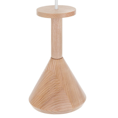 Drewniana lampa sufitowa Loft Cono 2 GU10 lampa wisząca typu pająk KOLOROWE KABLE