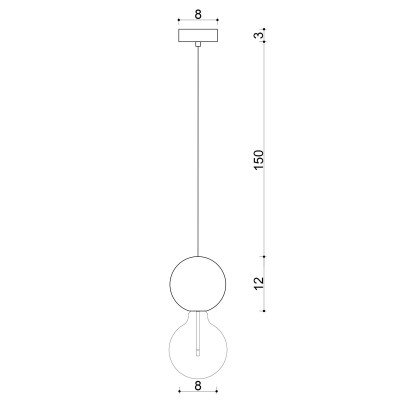 Drewniana lampa sufitowa Loft Sferni E27 lampa wisząca KOLOROWE KABLE