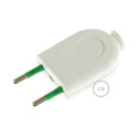 Dwubiegunowa biała wtyczka 10 A (mała) - IMQ - Made in Italy Creative-Cables