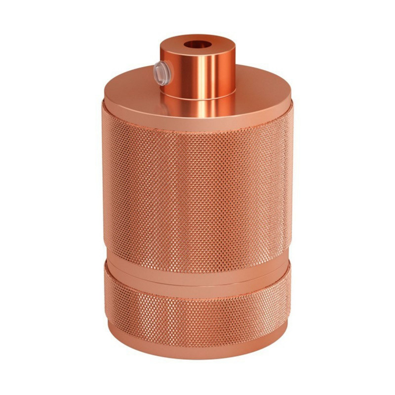 Copper metal bulb holder with E27 thread with milling for mounting a lampshade Creative-Cables