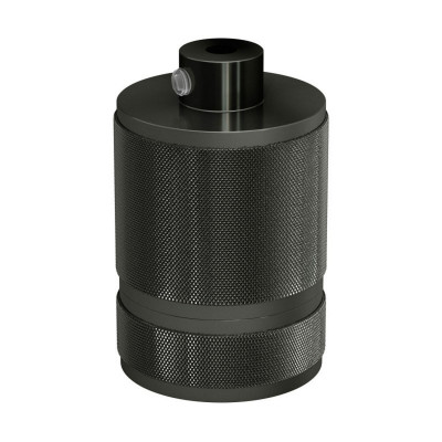 Milled bulb holder E27 thread with the possibility of attaching a lampshade - Gunmetal Creative-Cables