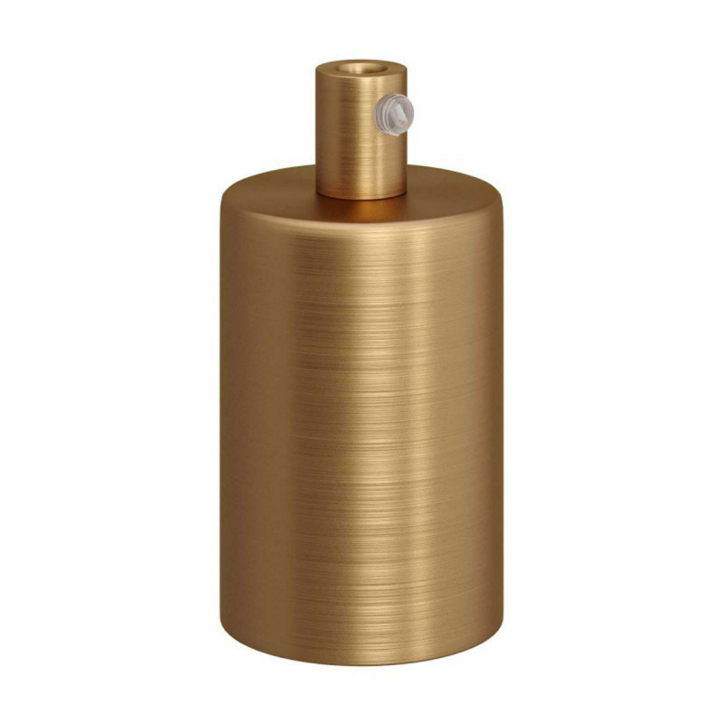 Metal bulb holder with E27 thread with a decorative cable lock - brushed bronze Creative-Cables