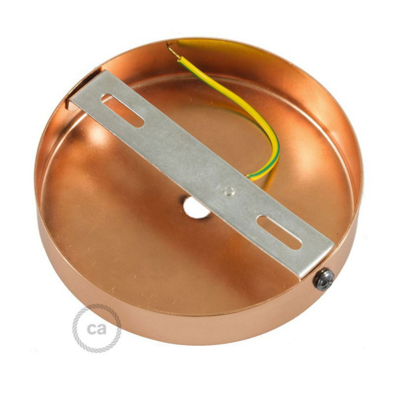 Metal ceiling cup with a decorative cable lock - brushed copper Creative-Cables