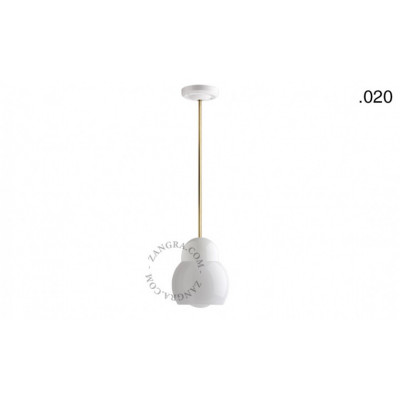Lampa wisząca / sufitowa biała porcelanowa light.036.024.w.go.glass020, E27 Zangra