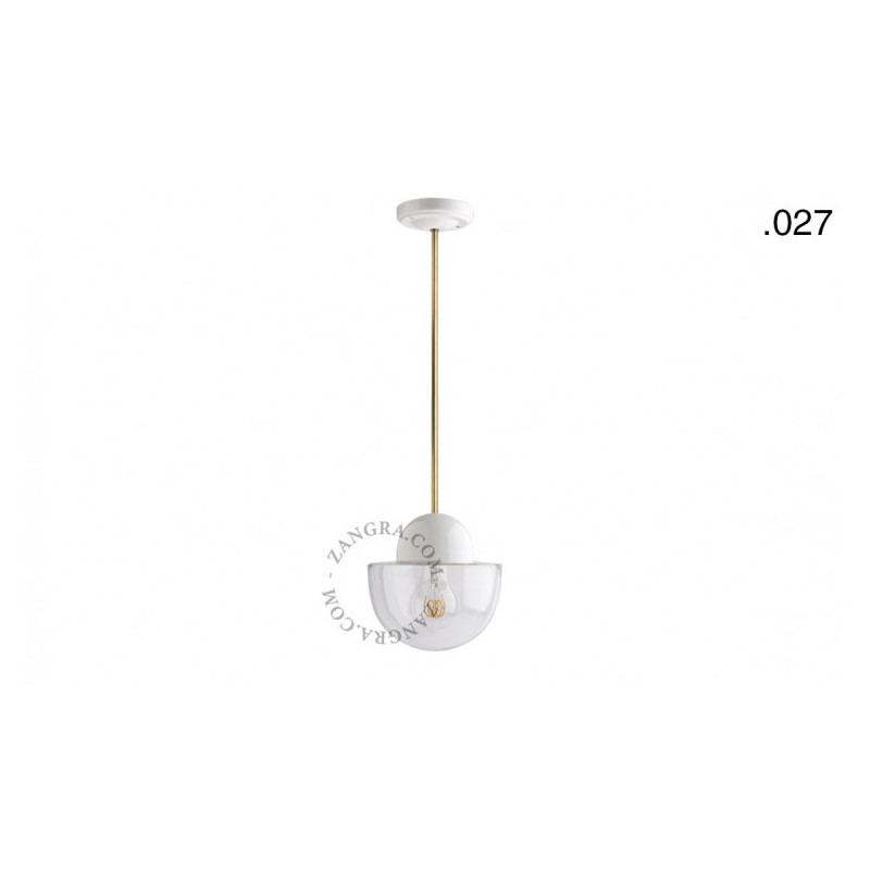 Lampa wisząca / sufitowa biała porcelanowa light.036.024.w.go.glass027, E27 Zangra