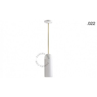 Hanging / ceiling lamp white porcelain light.036.024.w.go.glass022, E27 Zangra