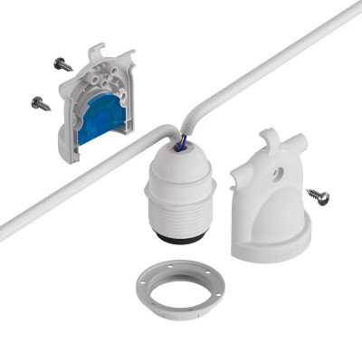 Eiva-2, 2-way outdoor lamp holder E27 and IP65 rating - white Creative-Cables