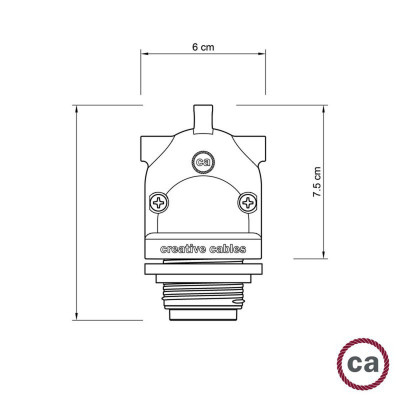 EIVA-2 zewnętrzna oprawka E27 IP65 z podwójnym wejściem przewodu - biała Creative-Cables