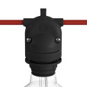 Eiva-2, 2-way outdoor lamp holder E27 and IP65 rating - black Creative-Cables