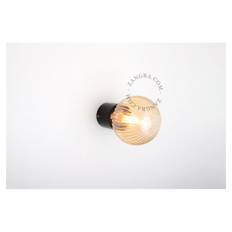 Ceiling lamp, black ceramic, light.014.009.b E27 Zangra