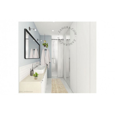Ceiling / wall lamp black porcelain light.036.008.b E27 Zangra