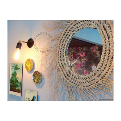 Ceiling / wall lamp black porcelain light.036.008.b E27 Zangra