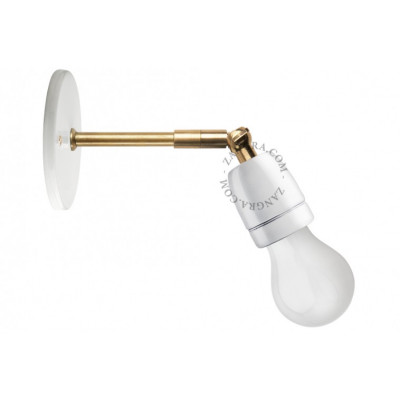 Wall lamp white porcelain light.036.008.w.go E27 Zangra