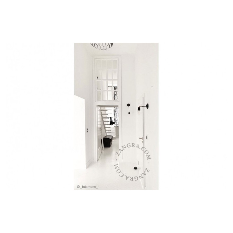 Lampa ścienna czarna porcelana light.036.012.b E27 Zangra