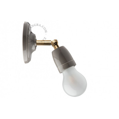Wall lamp gray porcelain light.036.011.g E27 Zangra