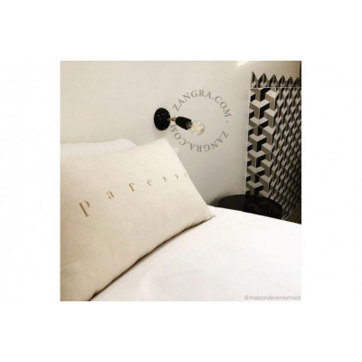 Wall lamp black porcelain light.036.011.b E27 Zangra