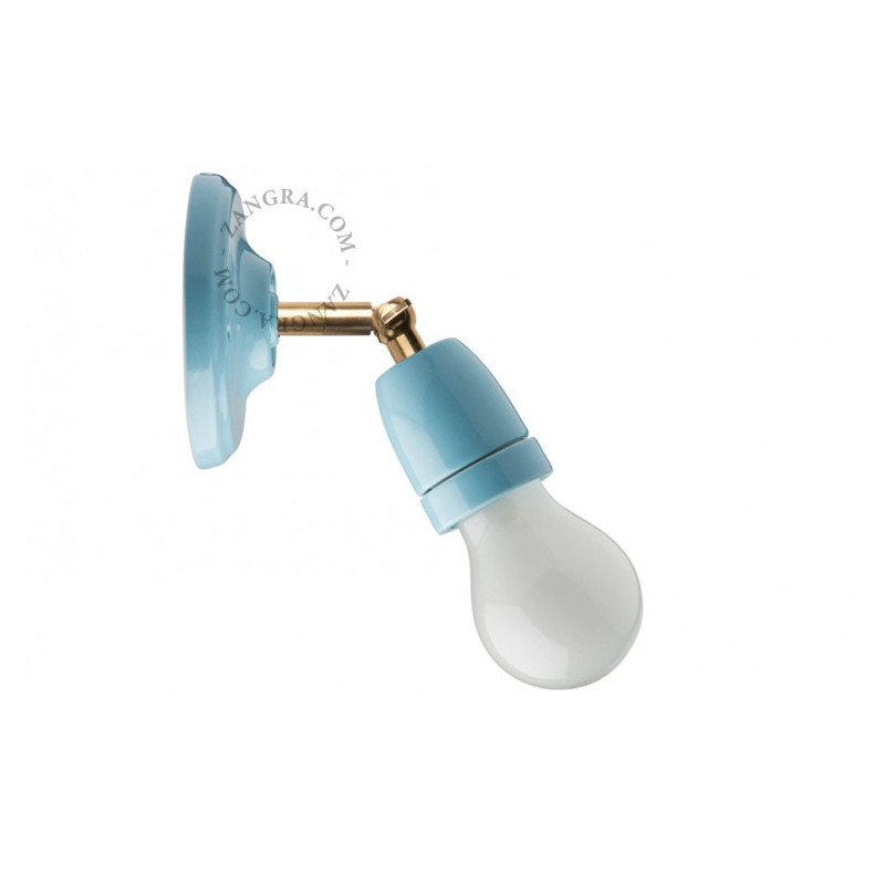 Wall lamp blue porcelain light.036.011.bl E27 Zangra