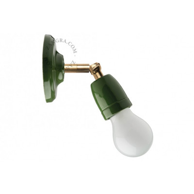 Wall lamp green porcelain light.036.011.gr E27 Zangra