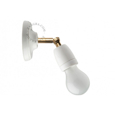 Lampa ścienna biała porcelana light.036.011.w E27 Zangra