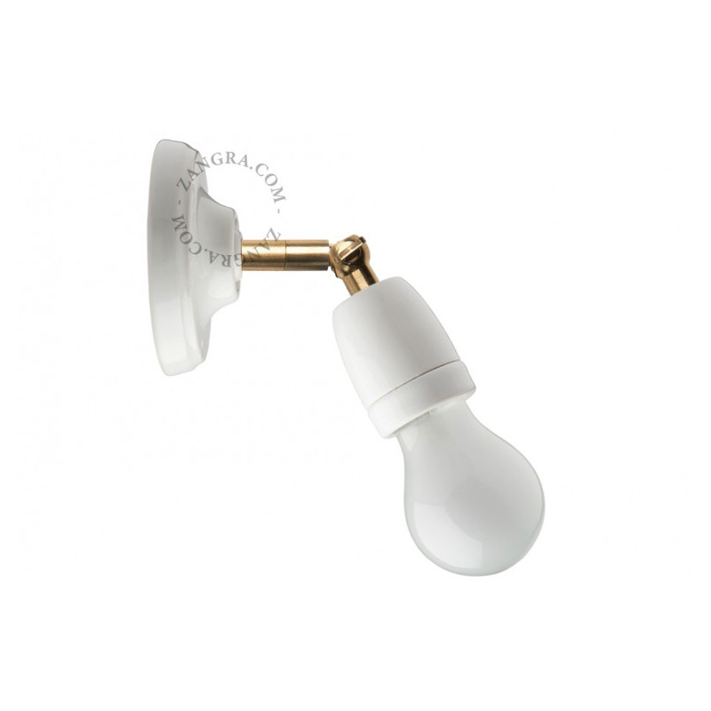 Wall lamp white porcelain light.036.011.gr E27 Zangra