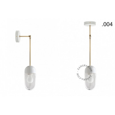 Lampa wisząca / ścienna biała porcelana light.036.025.w.go.glass004 E27 Zangra